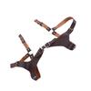 Men Suspenders Adjustable Sturdy Vintage Style PU Leather Renaissance Men Suspenders for Parties