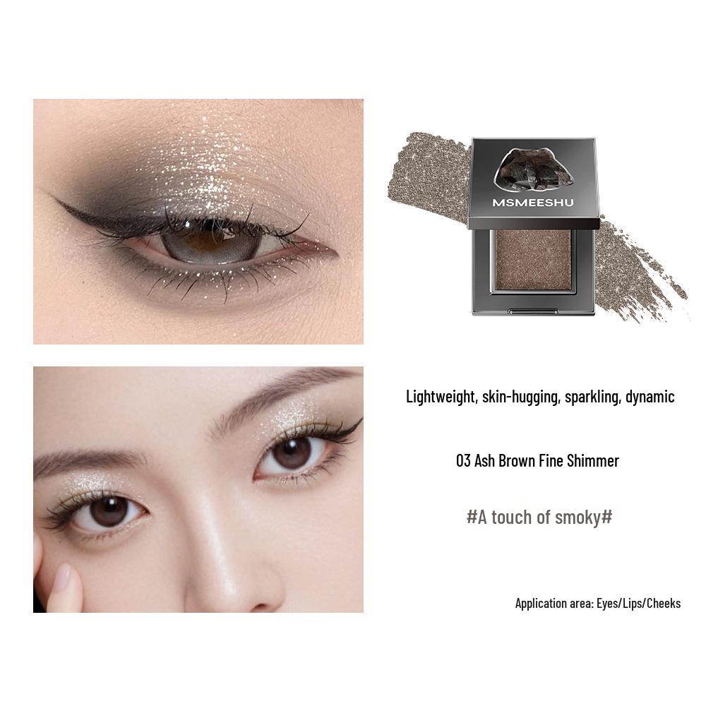 Honey Bundle Rose Quartz Sparkling Diamond Eyeshadow: Multi-use Fine & Bold Glitter Highlighter In Earth Tones for a Radiant Look.