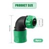 4Pcs Garden Hose Quick Connectors 90 Degree Elbow ABS Water Fittings Suitable For Irrigation Vehicle Washing Outdoor Use