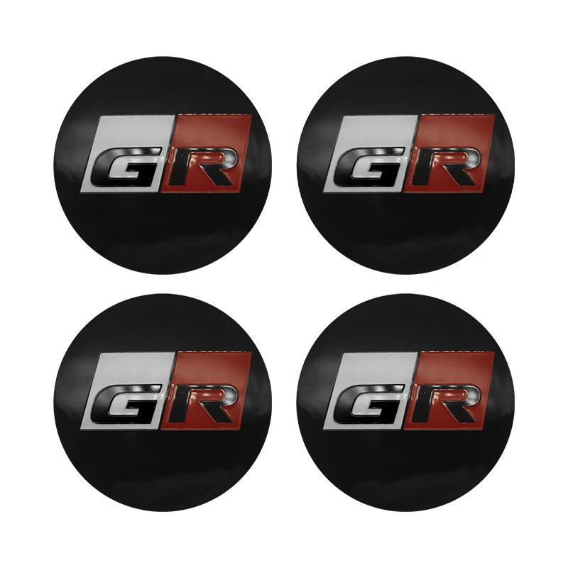 4Pcs 56mm 60mm GR Sport Logo Badge Car Wheel Center Cap Hub Covers Stickers For Toyota Fortuner Verso Prius Hiace Yaris Corolla