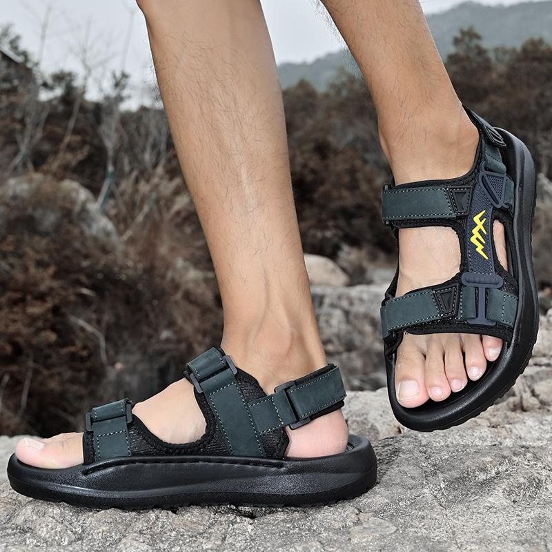 Men Sandals Black Gladiator Sandals Outdoor Summer Green Roman Sandals Sport Beach Shoes Plus Size