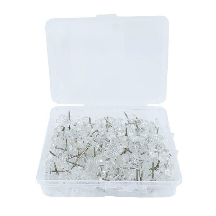 

Pack of 100 Clear Flower Push Pins for Office Bulletin Board Cork Board Notice Board Pin Flat Head Push Pins for Hanging 1