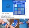 GECOMO 9-Color Matte Eyeshadow Palette CV309 Blue Waterproof Long-lasting Highly Pigmented Glitter Eye Makeup Gift
