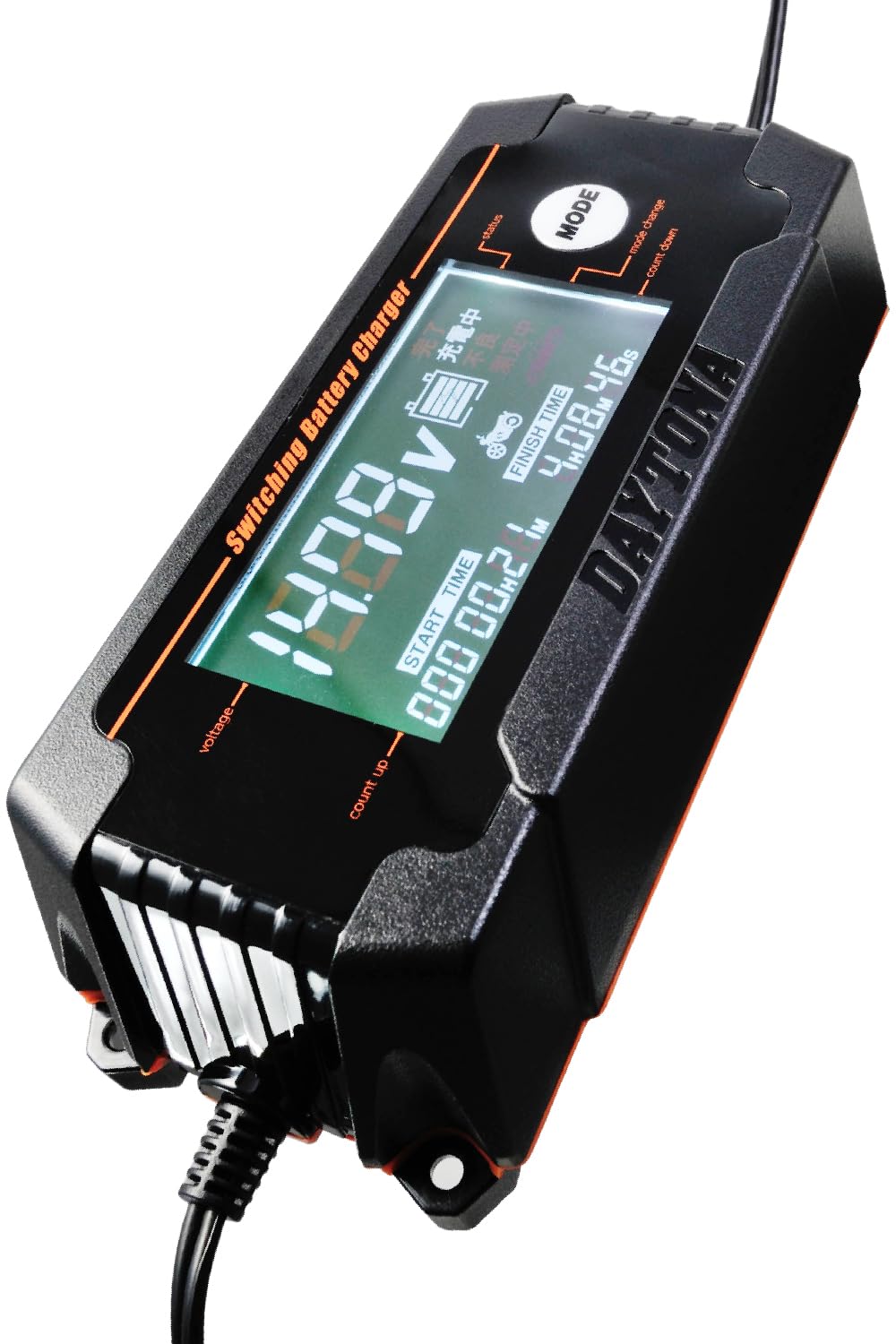 

Daytona 91875 Charger for Both Motorcycle and Car Batteries, Compatible with Open / чорний