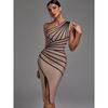 One Shoulder Bandage Dress 2023 Bandage Dress Elegant Sexy Evening Party Dress High Quality Temperament Dress Dress Female Birthday Club Outfits