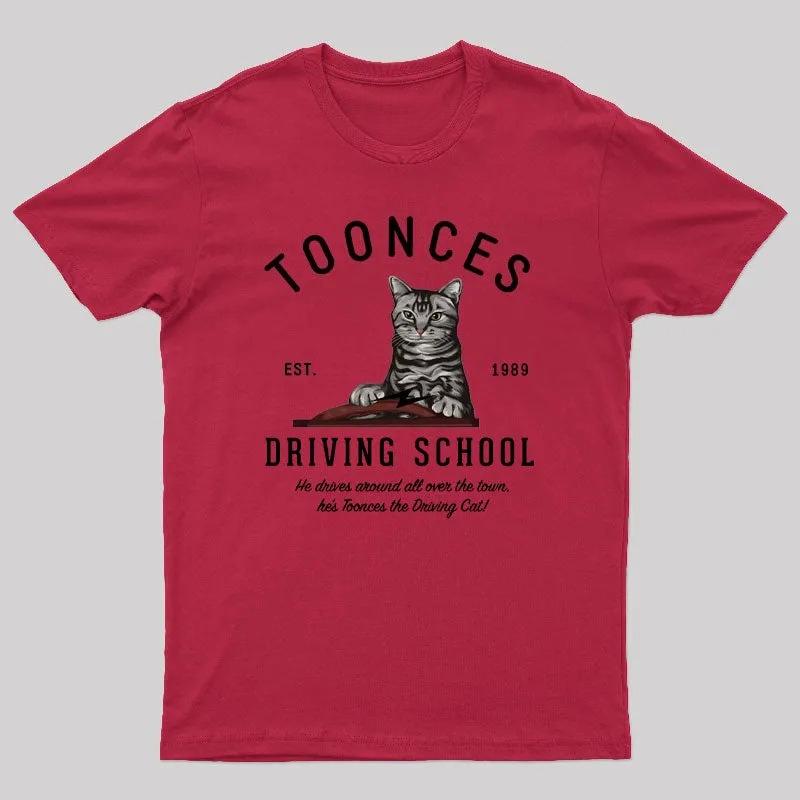 Toonces Driving School  Est 1989 Geek TShirt 100 Cotton Oversized Vintage New SpringSummer Arrivals Regular Fit Casual M