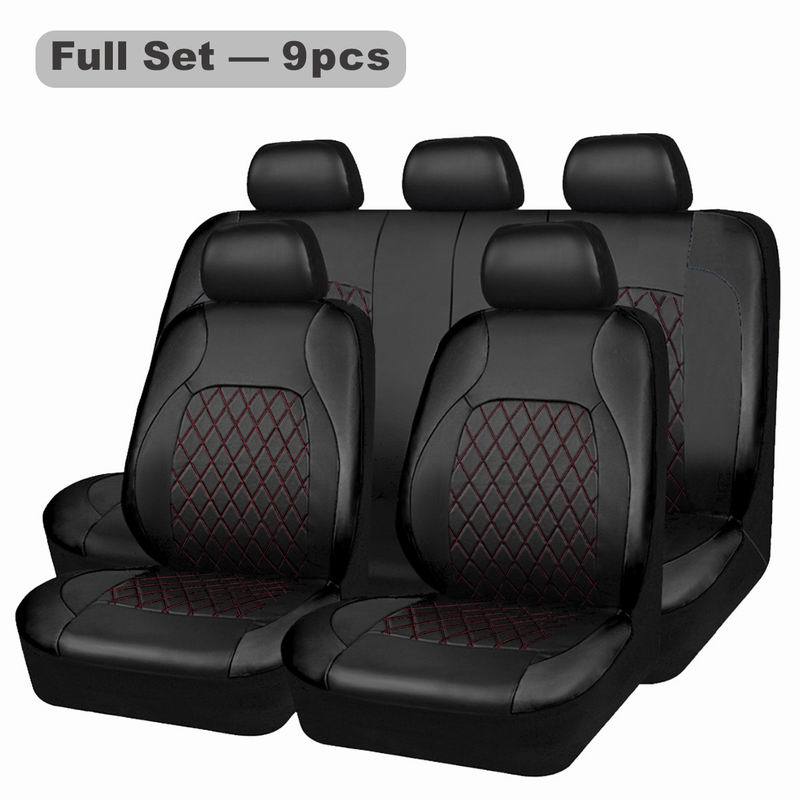 Universal PU Leather Car Seat Covers for 5 Seats All-season Auto Seat Cover Fit for Most Cars Interior Accessories