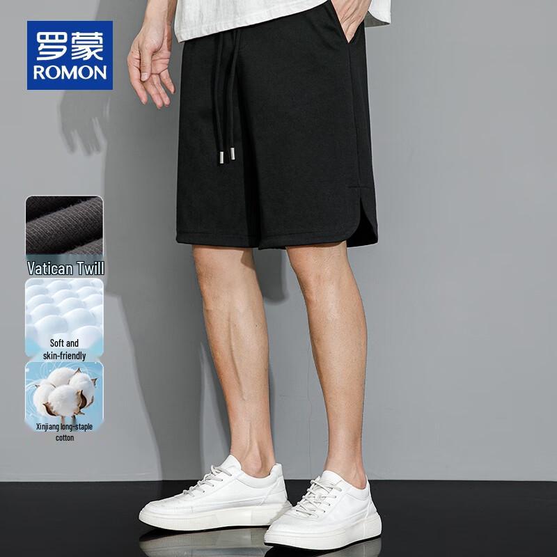 

ROMON Men s Summer Twill Cotton Blend Casual Shorts L