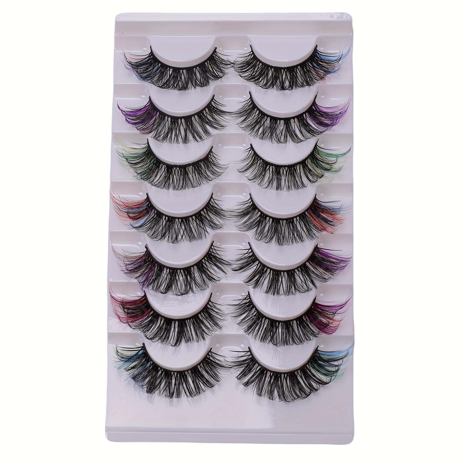 

7 пар пушистых искусственных норковых ресниц с несколькими слоями и перекрестным дизайном для создания объема и завитков — идеально подходят для сценического, вечернего и косплей-макияжа 7 Pairs