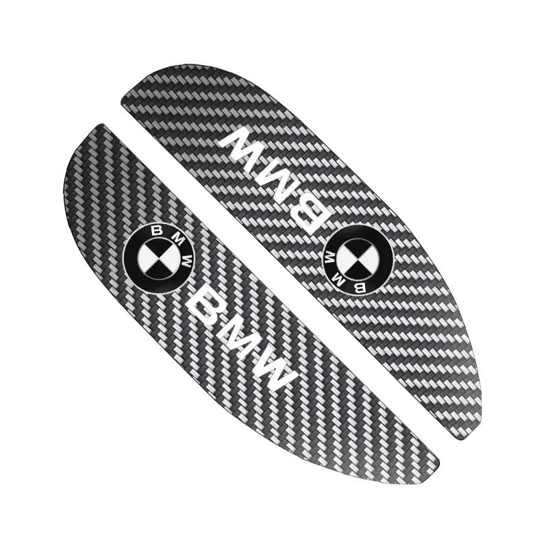 2 stuks Auto Achteruitkijkspiegel Sticker Regenwenkbrauw Voor BMW 50th Kith 5 Serie F20 E39 F10 F30 E90 E46 E60 G60 X5 E87 F11 G20 G32 G30