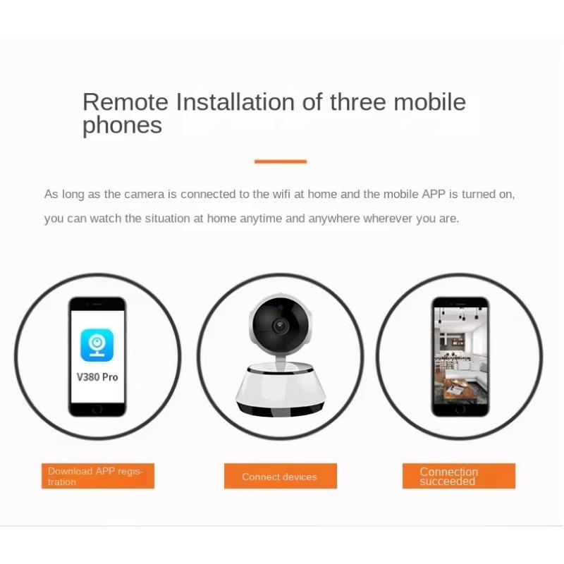 White Wireless camera Indoor WiFi camera Baby Monitor WiFi network camera Home monitor Home Security Roulette Night Vision White