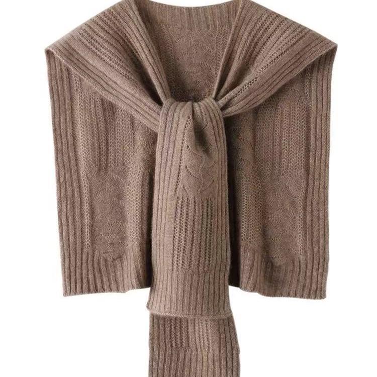 Versatile Cashmere Knit Shawl: Fashionable, Warm, Simple for Spring & Autumn