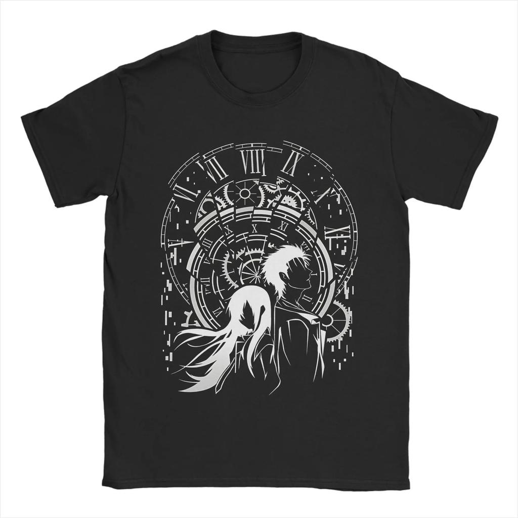 2026 Unisex Women Game Steins Gate T Shirts Time Broken Cotton Clothing Vintage Short Sleeve Round Collar Tees Plus Size TShirts