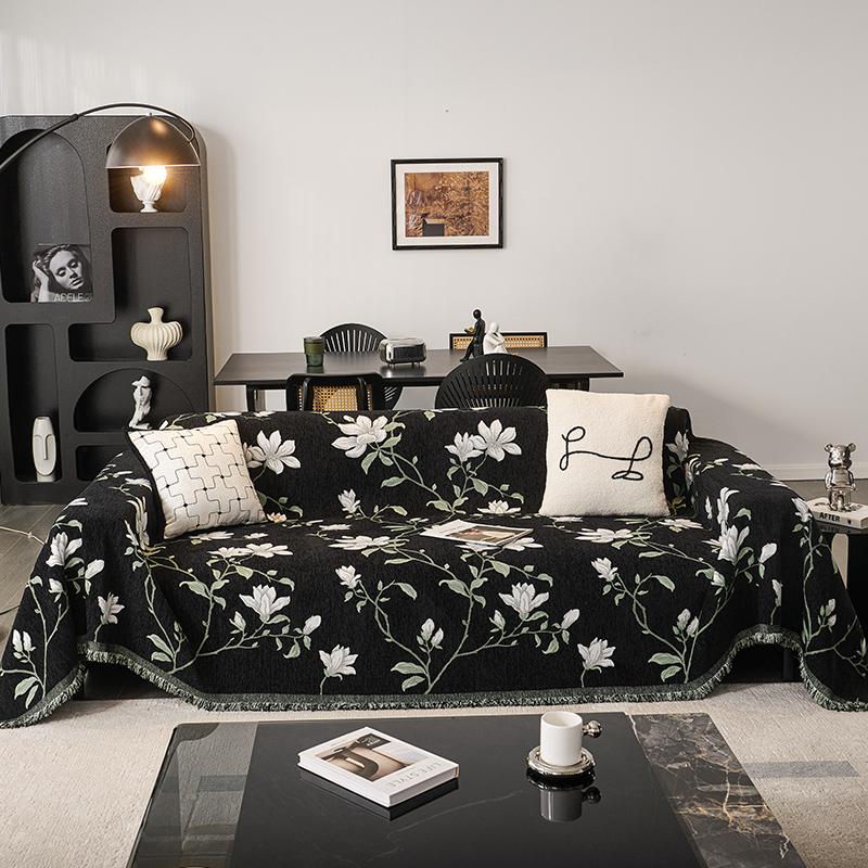 1pc Sofa Cover, Universal Sofa Slipcover For All Seasons, Non-slip Sofa Cover Blanket, Sofa Cushion Protective Cover, Suitable F