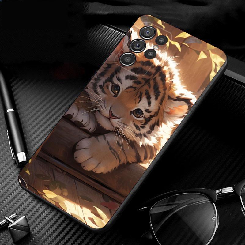 Cute Baby Tiger Phone Case For Samsung S24 S23 S22 S21 S20 Ultra S20 S22 S21 S10E S20 FE S24 Plus Shell Case