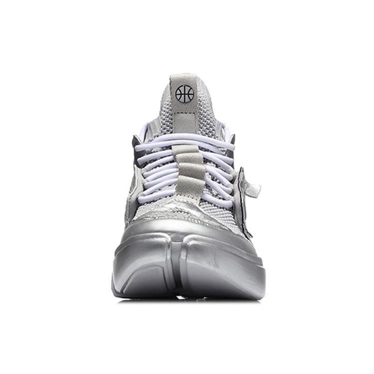 Li Ning Essence ACE Cushioning Slip Resistant Abrasion Resistant Low top Vintage Basketball Shoes Men's Silver AGBN069-2