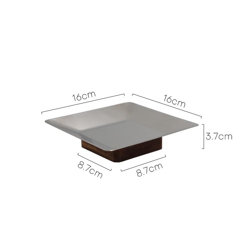 Acacia Wooden Base Fruit Bowl Storage Trays Snack Dessert Plate Fruits Plate Living Room Coffee Table Household Fruit Tray