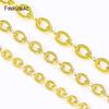 14K Goldplattiertes Messing O-Form Kreuz Grobkettenglied für Halskettenherstellung Zubehör, 1,2/1,6/2,0MM Dünne Kabelkette DIY Zubehör