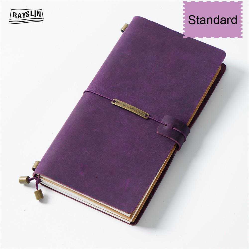7 Farben 4 Größen Reisetagebuch Echtes Leder Cover Handgefertigtes Notizbuch DIY A5 Tagebuch Büro Schule Notizbuch Kostenlose Namensprägung
