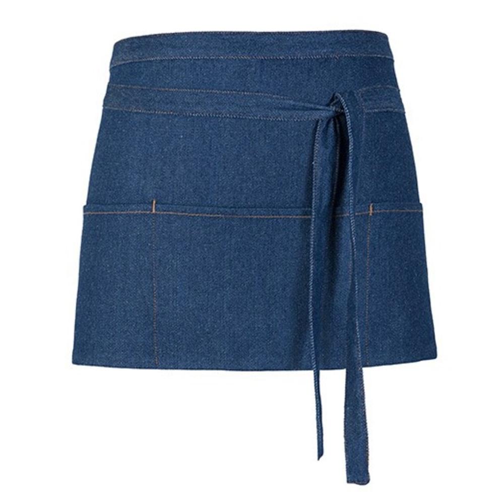 Link Kitchen Wear Cocktail Jean Style Stitching Short Apron