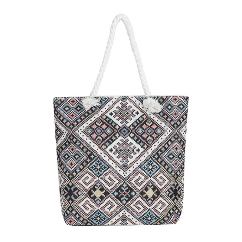 Ethnic Style Canvas Shoulder Bag With Embroidery And Large Capacity For Daily Use