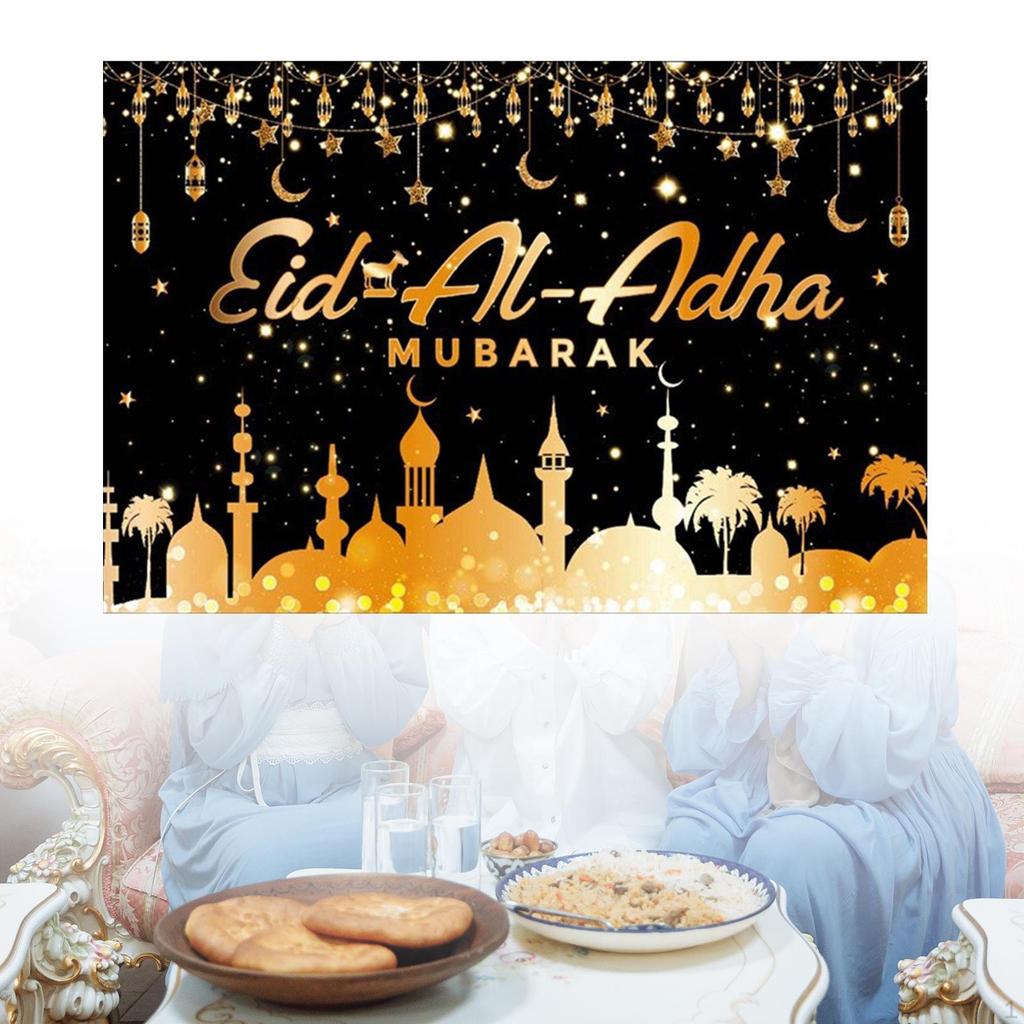 Eid Mubarak Background Ramadan Kareem Backdrop Durable Photo Booth Party Supplies for