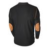 American Retro Men's Long-Sleeved Henry Collar T-Shirt Foreign Autumn and Winter Patchwork Waffle Tshirt Casual Tops