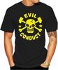 Evil Conduct Cotton Men T Shirt Oi Punk Streetpunk Skull Mens Shirts Short Sleeve Trend