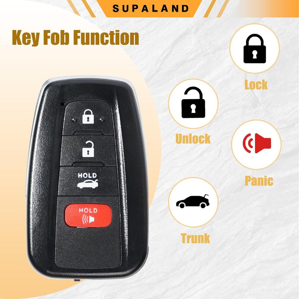 SUPALAND Smart Key Fob Fits for Toyota Corolla 2019 2020 2021 2022 Keyless Entry Remote Control Key Replacement HYQ14FBN 231451-2000 Board