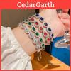 Ovaler Zirkon Geometrisches Mode-Armband Für Frauen Stilvolles Accessoire Für Die Arbeit