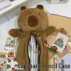 2025 Little Red Book Capybara Plush Pencil Case, Soft & Fluffy, Large Capacity Stationery Box for Students