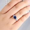 Pierścionek Noble Solitaire Naturalny Owalny 8*10mm Kyanit Srebro Próby 925 Elegancka Drobna Biżuteria na Rocznicę, Urodziny dla Kobiet