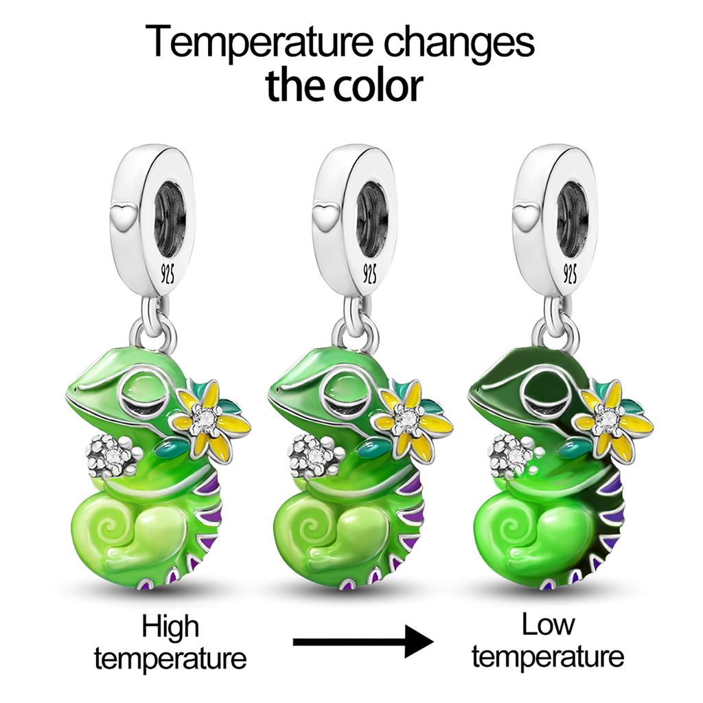 Copper Metal Chameleon Luminous Firefly Seahorse Charm Bead Components Bead Component Compatible With Do It Yourself Bracelet High Quality Fine