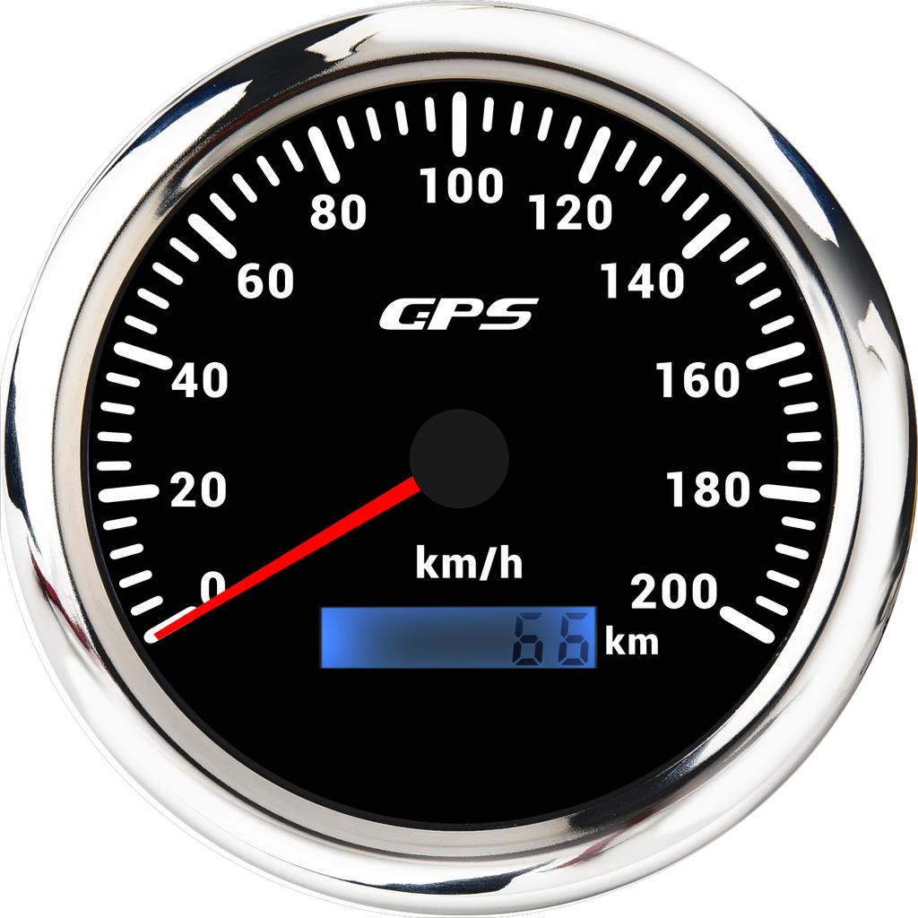 110MM GPS Speedometer 60/120/200kmh 80MPH For Motorcycle Boat Car Truck Speed Gauge Meter 7 Colors Backlight With GPS Antenna