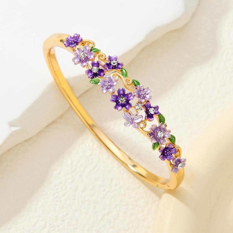 Enamel Flowers National Style Retro Hollow Flower Pattern 17CM