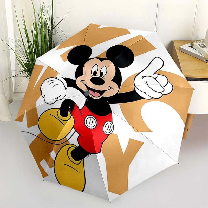 Mickey and friends Themed Travel Umbrella-8 Ribs Automatic Opening and Closing, Portable Folding Design, Compact and Stylish Umbrella Suitab