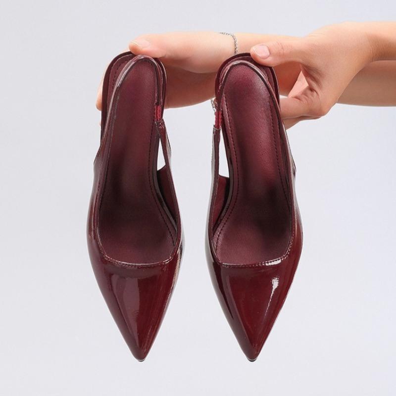 Fashion Patent Leather Elegant Party Dance High Heels Women Shoes New Designer Pointed Toe Luxury Stiletto Brand Ladies Dress Pumps