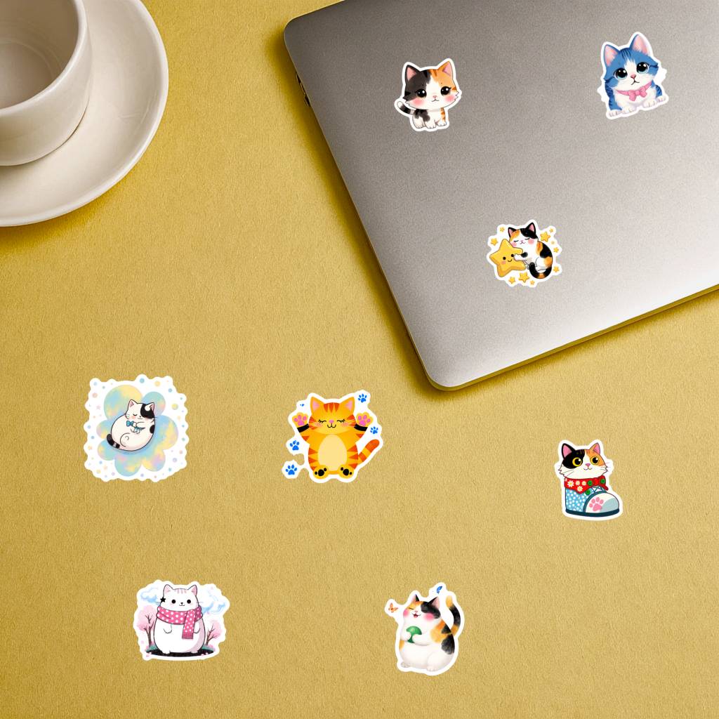 35pcs Playful Stickers Cartoon Cute Stickers Stationery Stickers For DIY Phone Laptop Scrapbook Bike Guitar Laptop