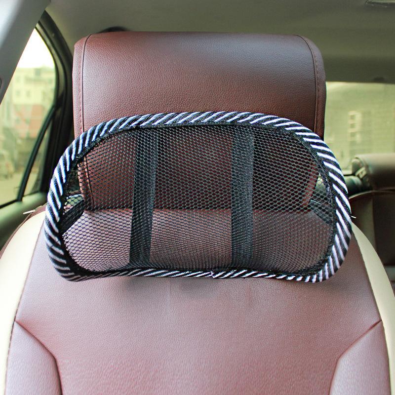 Car Headrests Summer Empty Mesh Mini Car Headrests Breathable and Cool Neck Pillows Car Interior Products