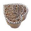 Hand Carved Floral Pattern Printing Blocks Wooden Block Textile Wood Stamp