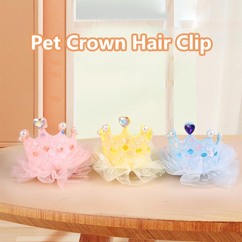 Haustier Geburtstagskrone Hundegeburtstag Verkleiden Fotografie Requisiten Zubehör Niedliche Haustierkrone Kopfschmuck Prinzessin Haustieroutfit Haustierbedarf