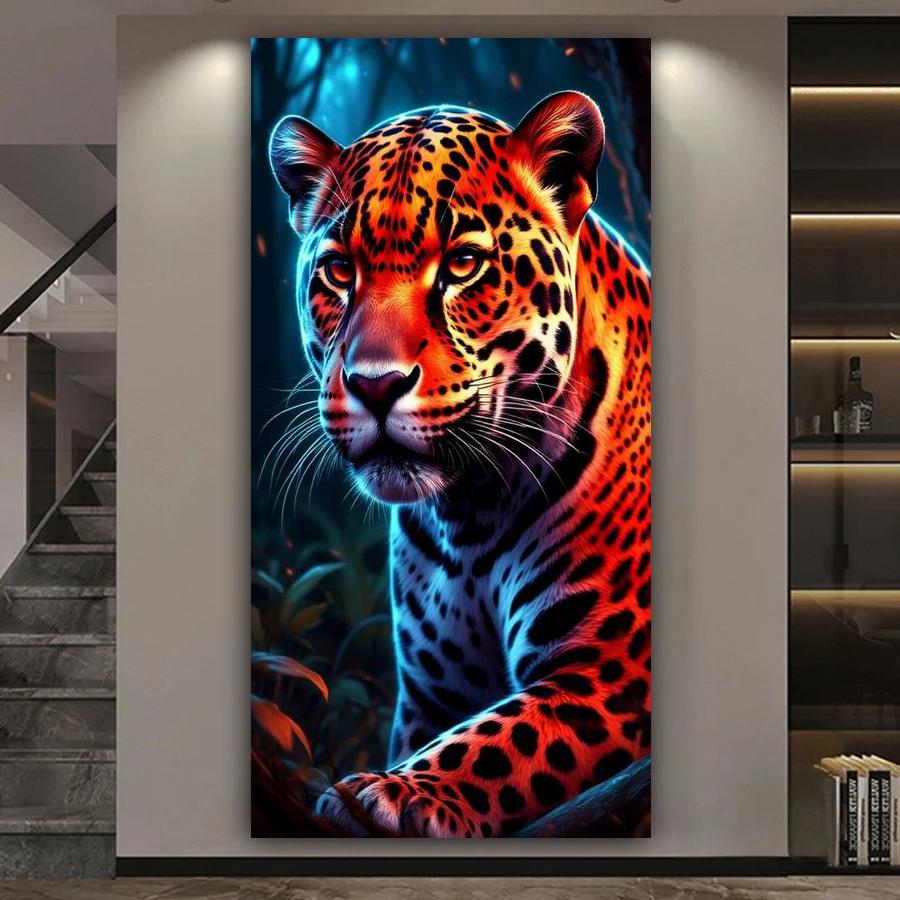 Tigers and Leopards Large Size Diamond Painting New Collection Wild Animals Diy Full Square Round Drill Rhinestone Embroidery Mosaic Cross Stitch Kits