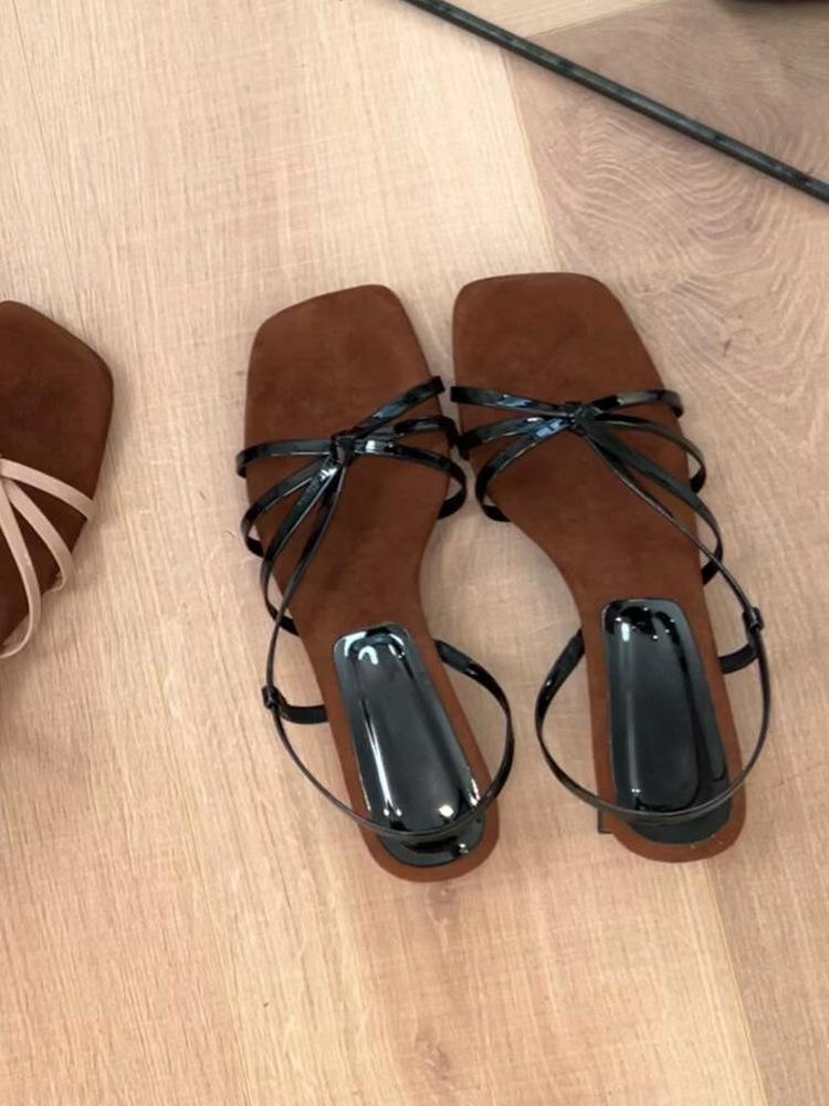 French Temperament Beautiful Roman Sandals Women's 2025 New Open-toed Wedge Heel Versatile High Heels
