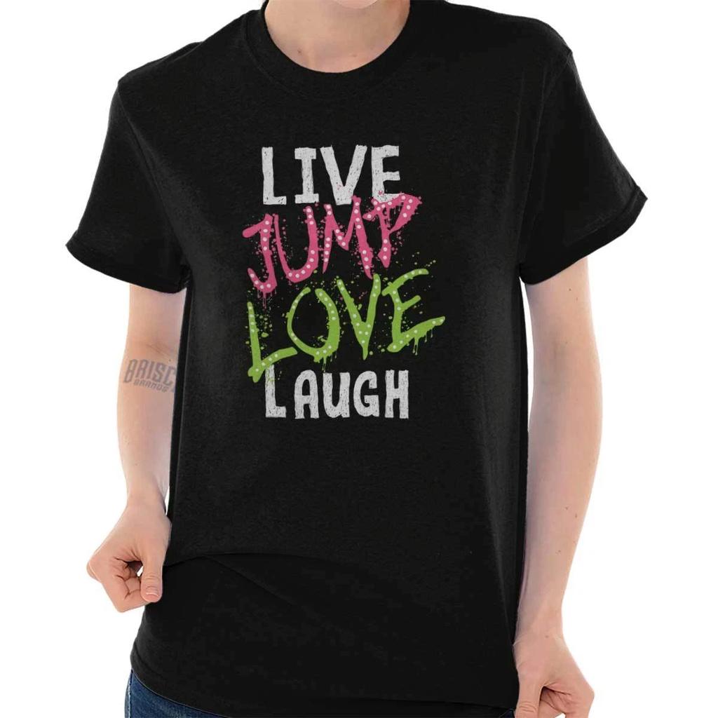 Live Laugh Love Inspirational Positive Gift Womens Crewneck 100% Cotton T-shirt Mens Tees Top Tees Tops