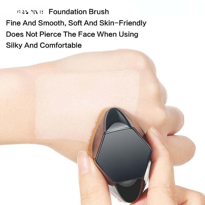 Pincel de maquiagem para base, topo plano, hexagonal, blush, pó líquido, 1 peça