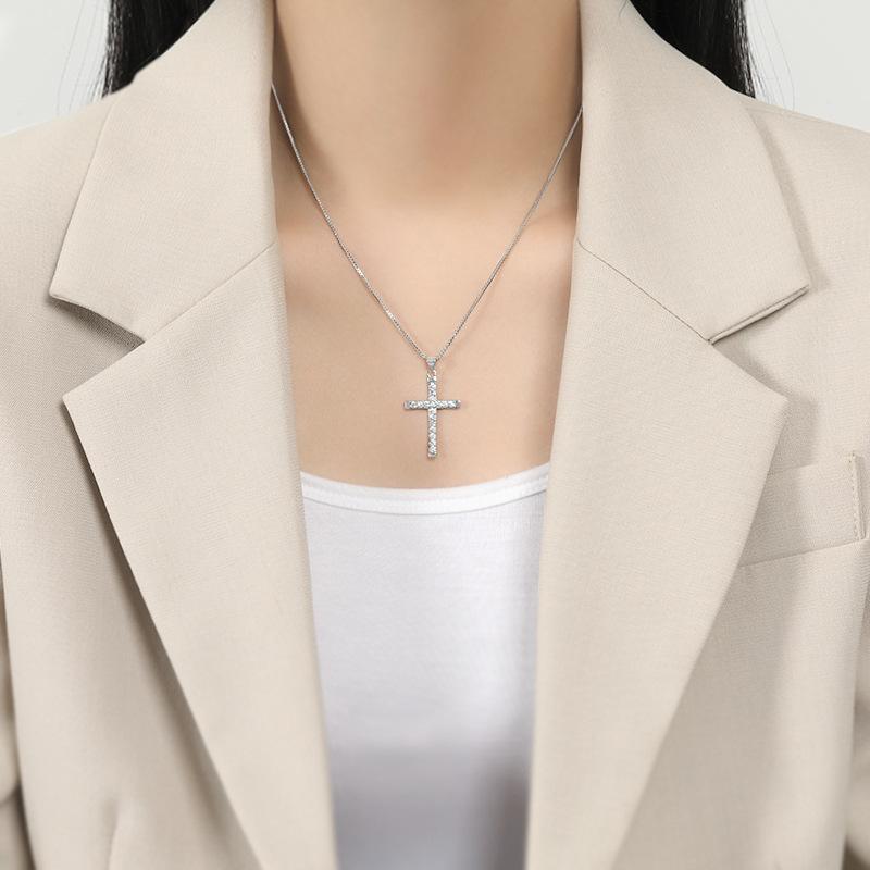 Belief Prayer Cross Pendant Small Design Street Hip Hop Cross Necklace