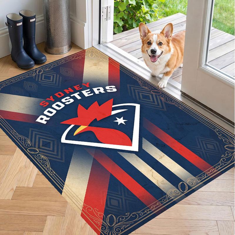 Soft Floor Carpet Sydney Roosters Pattern Area Rug Decorative Mat For Home Room Decoration