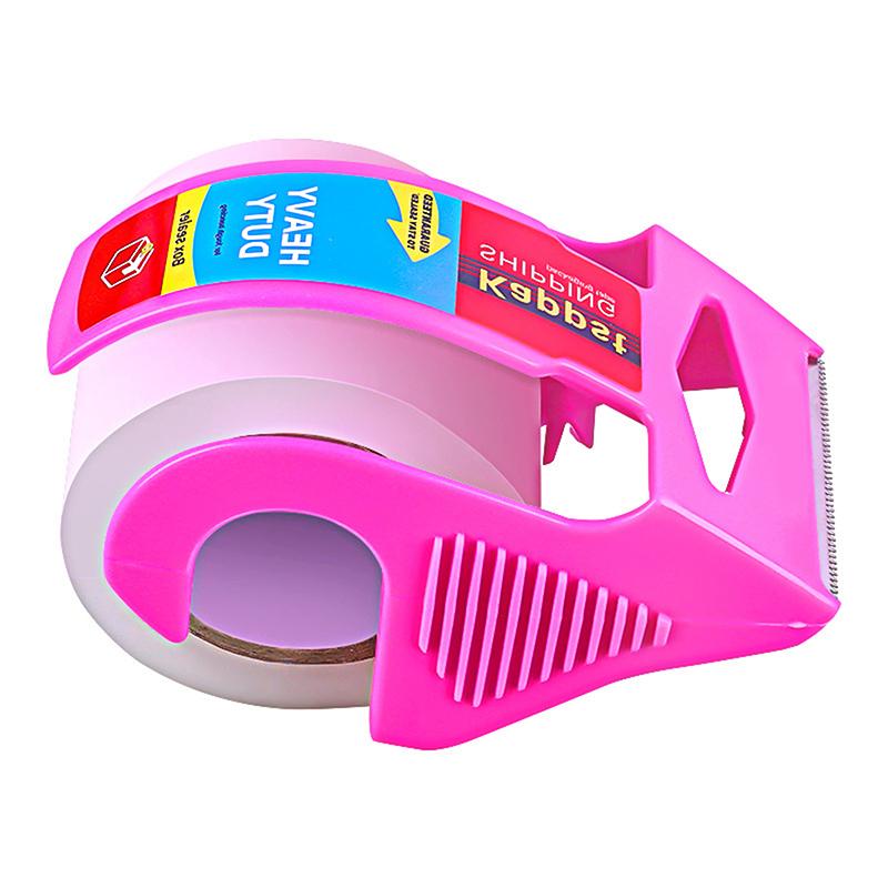 1 Set Transparent Tape Cutter Heavy Duty Packaging Tape With Dispenser For Shipping Clear Packing And Moving Supplies