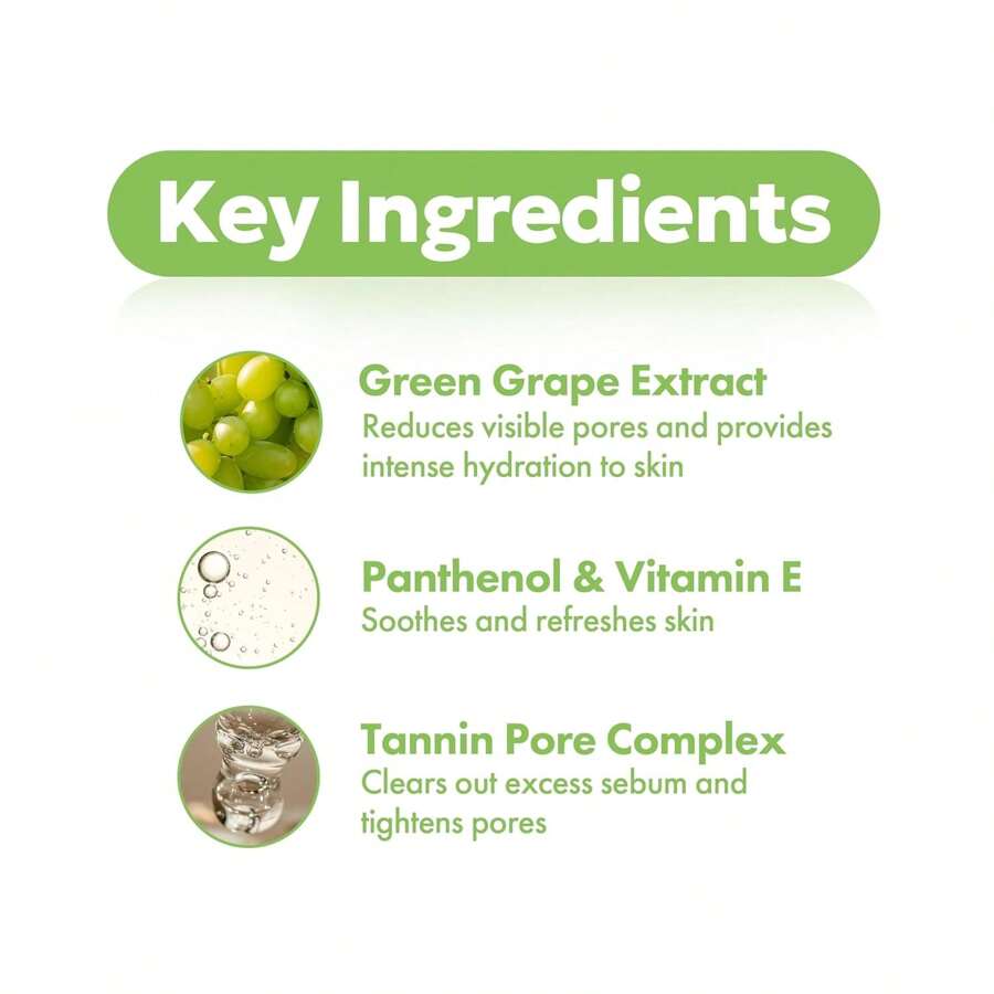 FRUDIA Green Grape Pore Control Face Cleanser Foam 145ml , Daily Facial Cleanser For Exfoliating And Pore Care