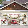 Christmas Garage Door Cover Large Christmas Banner Backdrop Decoration for Indoor Outdoor Garage Door Gate Party Wall Decor